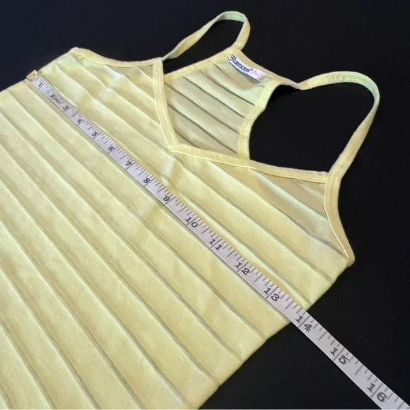 Butter Yellow Striped Bluenotes Women's Tank Top Medium - Picture 5 of 5